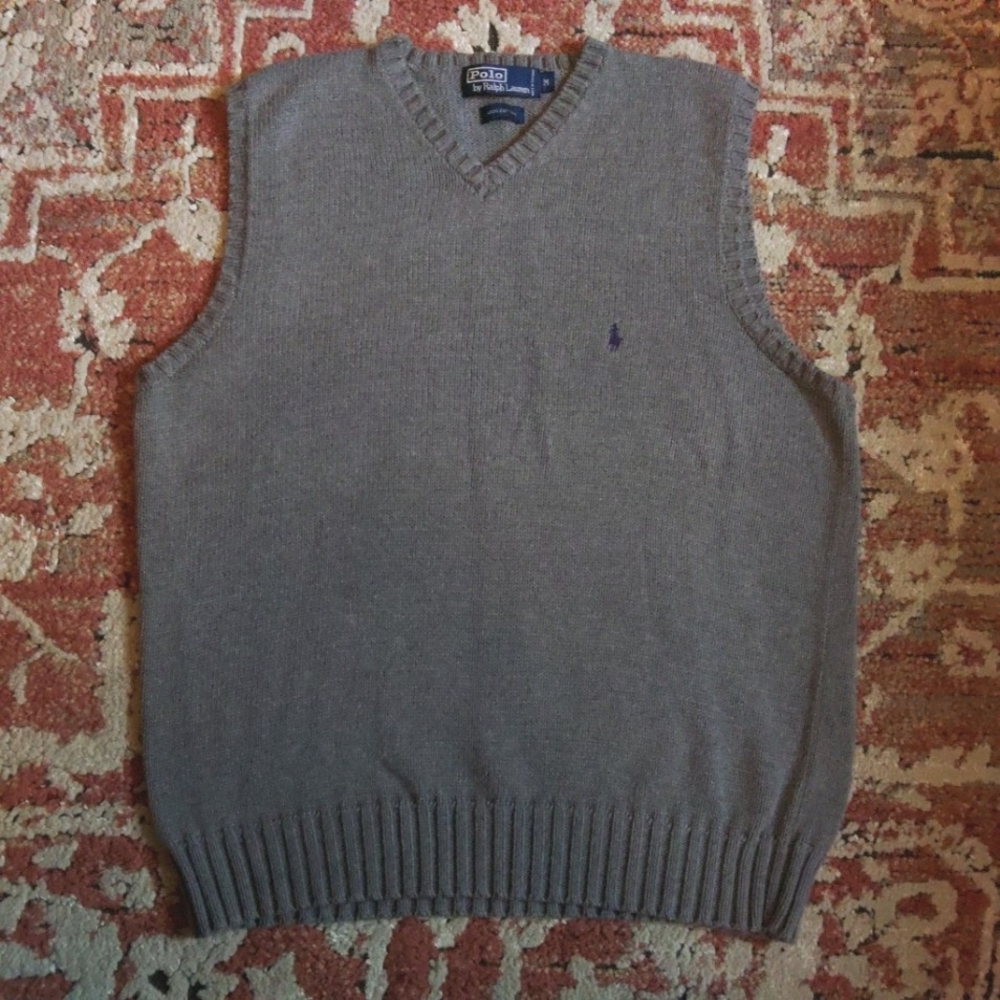 Polo Grey Sweater Vest M